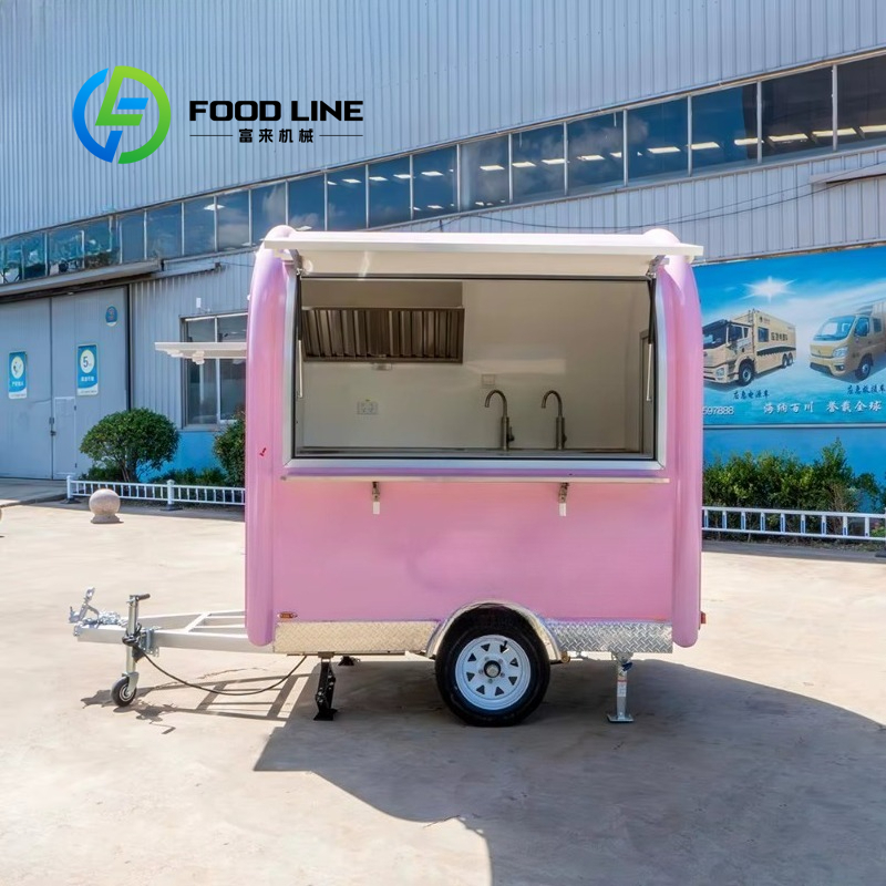 Food Snacks Catering - Food Truck Rosa Vintage Personalizzato con