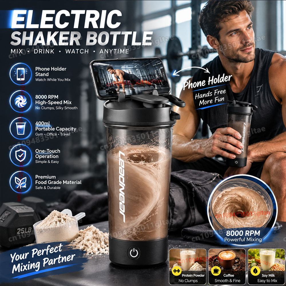 Protein Bar - Bicchiere Elettrico Agitatore 400-700ml, Shaker Intelligente